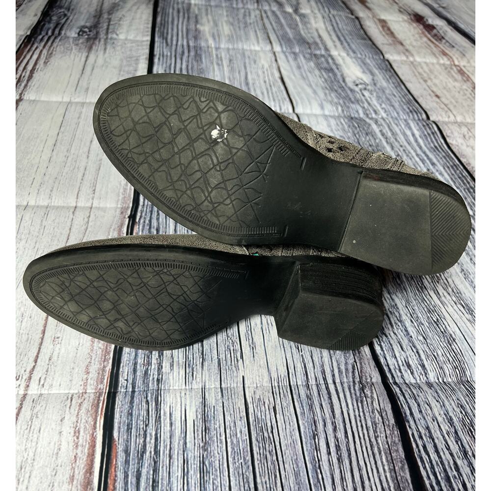 Women's Grey Booties, 7.5, Zipper, Not Rated, Block Heel, Round Toe, Gray - Picture 6 of 9